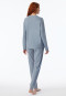 Pigiama lungo in cotone biologico blu denim - Casual Nightwear