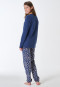 Pyjamas long cuffs animal print denim blue - Teens Nightwear