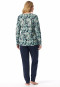 Schlafanzug lang Bündchen Blumen multicolor - Comfort Nightwear