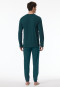 Pigiama con polsini lunghi in petrolio - Casual Essentials