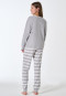 Pyjamas long pyjamas striped cuffs gray-mottled - Teens Nightwear