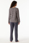 Schlafanzug lang graphit gemustert - Comfort Essentials