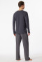 Schlafanzug lang Jersey anthrazit - Ebony