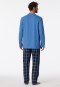 Long pyjamas Organic Cotton checks Atlantic blue - Comfort Nightwear