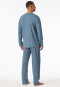 Pyjama long Coton bio rayures graphite - Comfort Nightwear