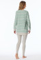 Pigiama leggings a righe lunghe di colore verde - Casual Essentials