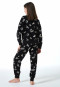 Pigiama lungo in velluto graffiti nero - Nightwear