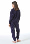 Pigiama lungo in velluto stelle blu notte - Nightwear