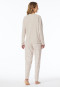 Pigiama con polsini riscaldanti di lunghezza beige - selected! Premium Warming