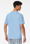Tee-shirt manches courtes encolure en V bleu pacifique - Mix+Relax