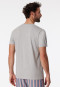 Shirt kurzarm Organic Cotton V-Ausschnitt grau-meliert - Mix+Relax