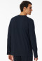Shirt langarm Knopfleiste nachtblau - Mix+Relax