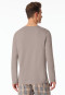 Camicia manica lunga in cotone organico marrone-grigio - Mix+Relax