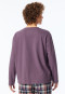 Tee-shirt à manches longues col rond mauve - Mix+Relax
