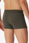Shorts Organic Cotton Paspeln grün meliert - Comfort Fit