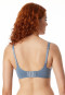 Soft bra with cup and gliding cups blue-grey - Unique Micro
