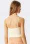 Spaghetti-Top seamless Lyocell Ripp-Optik off-white - Lounge Seamless