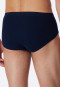 Sport briefs with fly, fine rib, navy blue - Original Classics