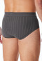 Sportslip mit Eingriff gestreift anthrazit - Fine Interlock