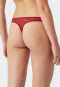 Thong microfiber lace burgundy - Invisible Lace