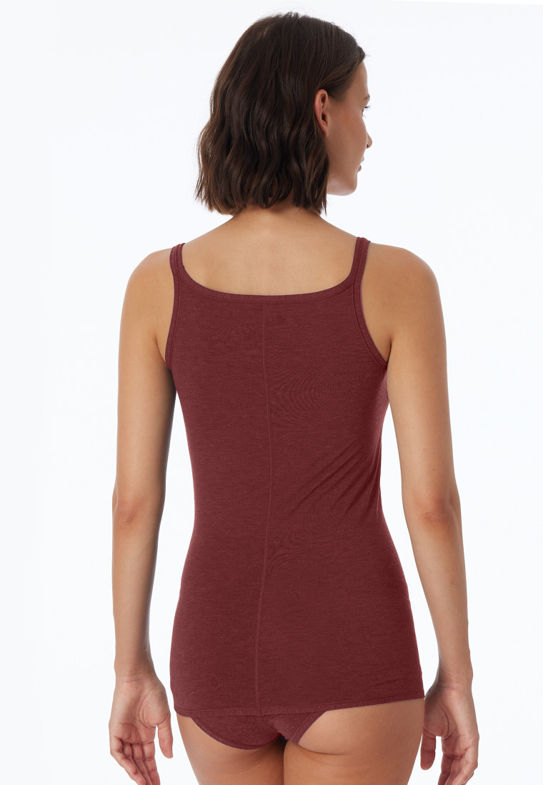 Maglietta con spalline sottili in marrone rossiccio - Personal Fit