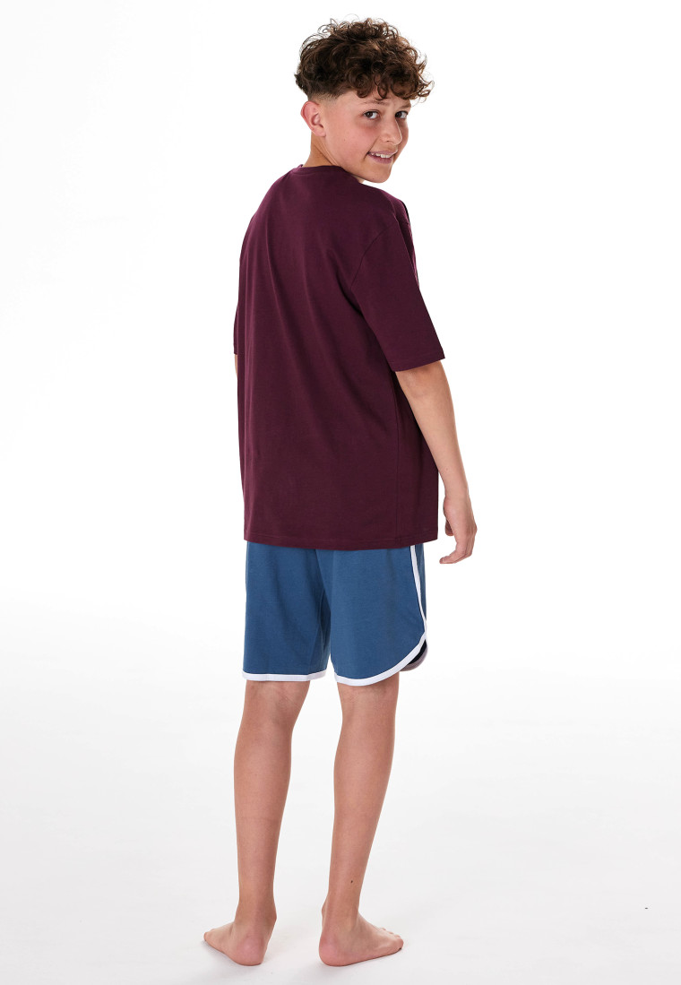 Pigiama corto ananas prugna - Teens Nightwear