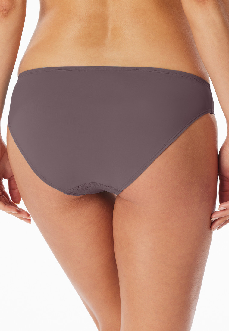 Slip rio in pizzo opaco malva - Air