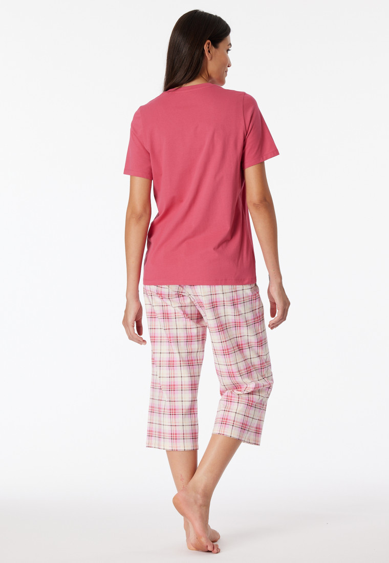 Schlafanzug 3/4-lang pink - Comfort Essentials