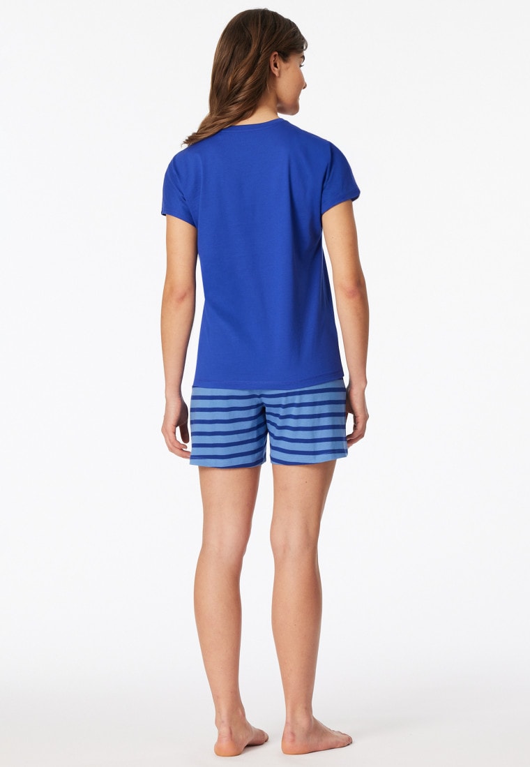 Schlafanzug kurz Ringel royal - Casual Essentials