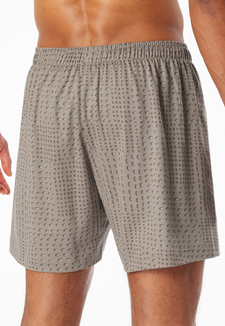 Boxer shorts interlock clay red patterned - Fine Interlock