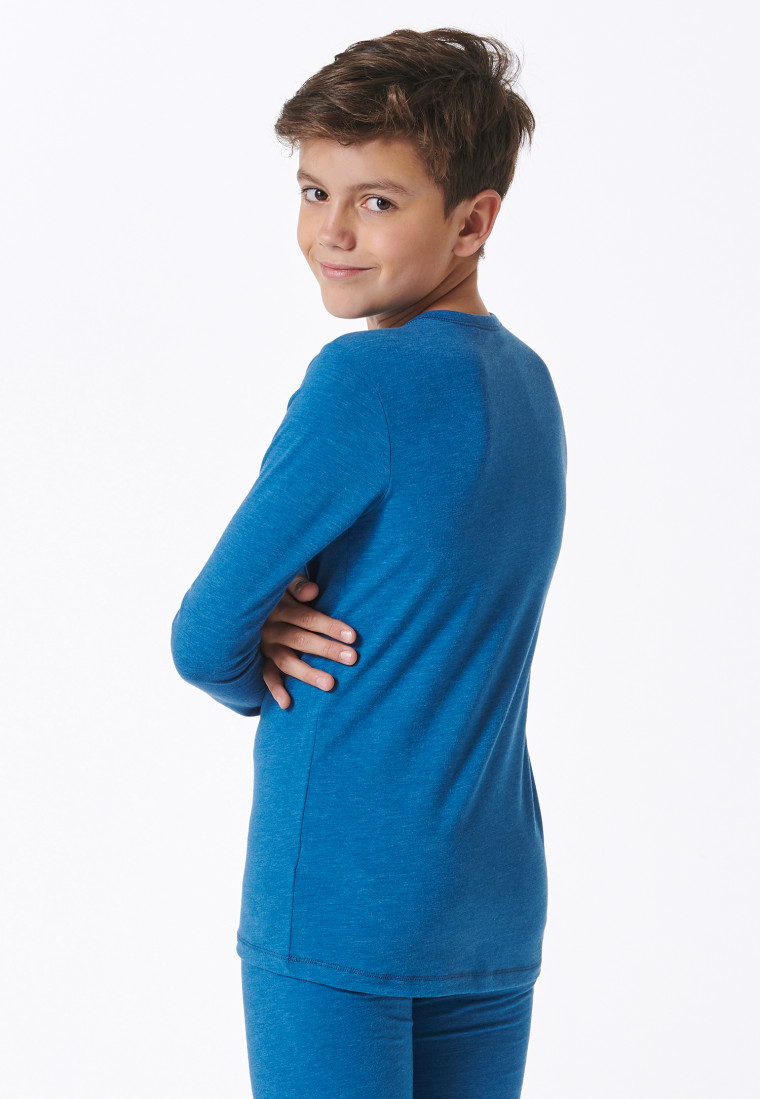 Maglietta a manica lunga unisex blu - Active