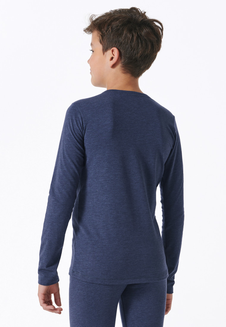 T-shirt à manches longues unisexe bleu foncé - Active