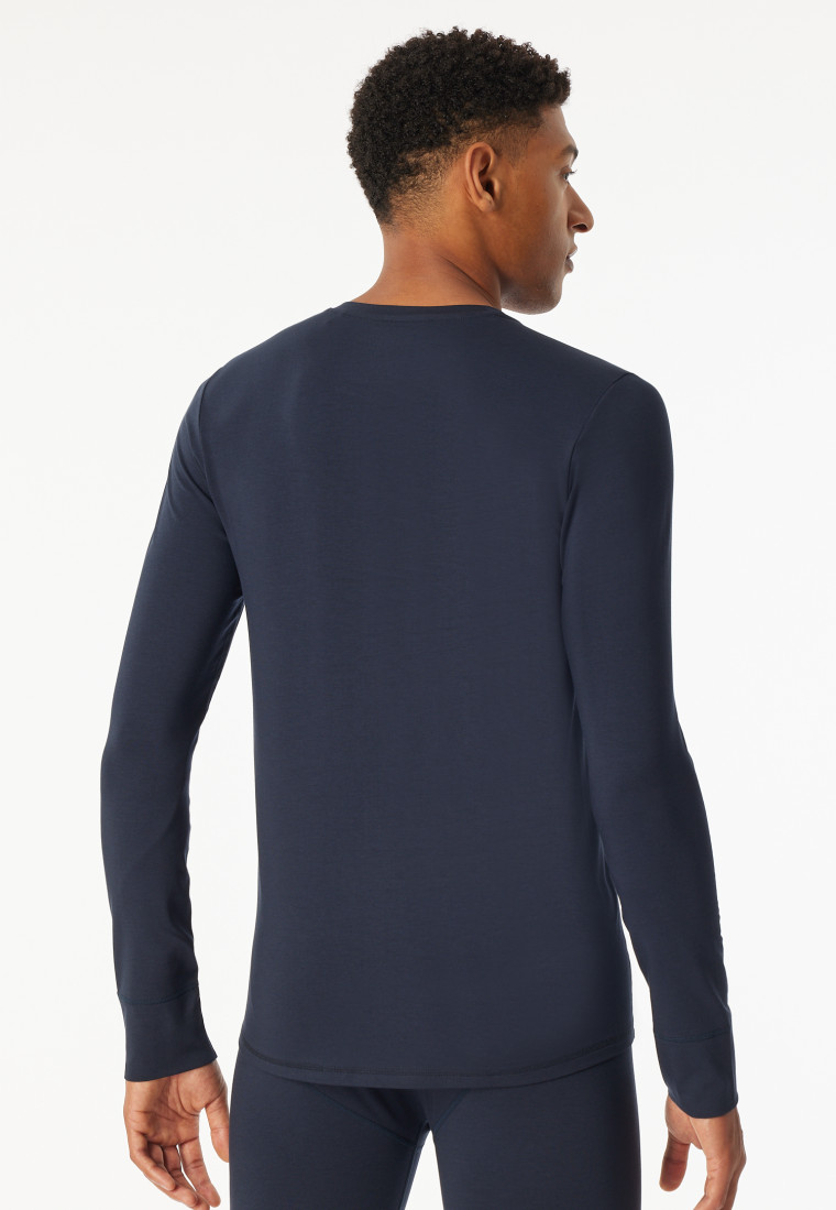 Shirt long-sleeve warming midnight blue - Casual Warming