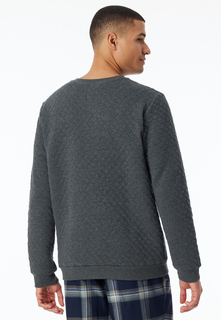 Sweatshirt dunkelgrau gemustert - Mix+Relax