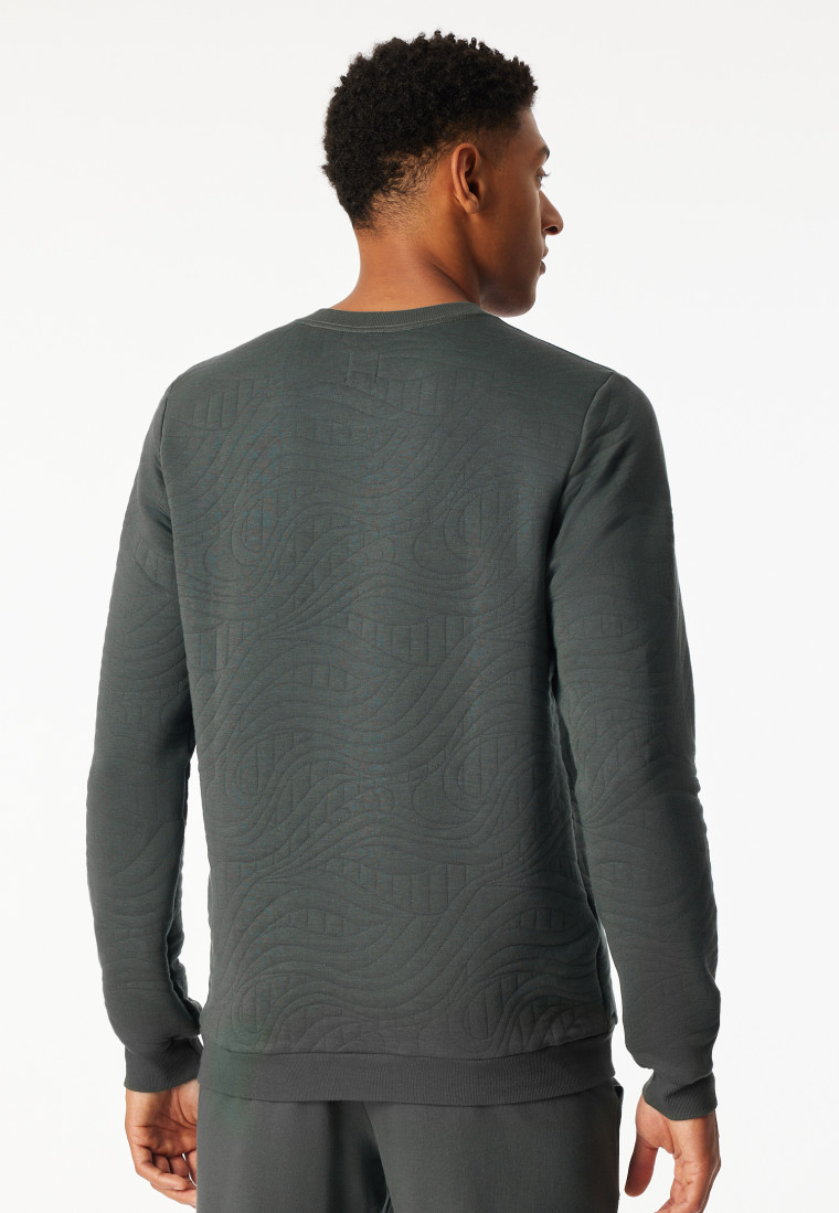 Felpa verde scuro con fantasia - Mix+ Relax