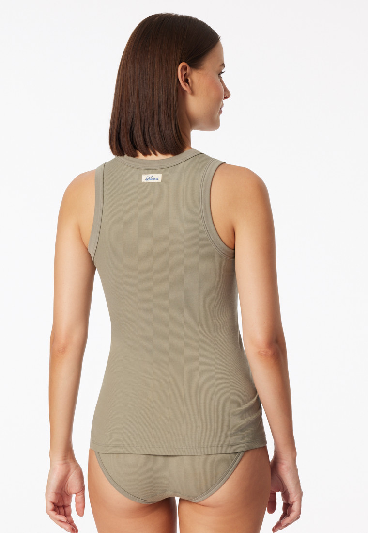 Trägertop Feinripp jade - Revival Paula