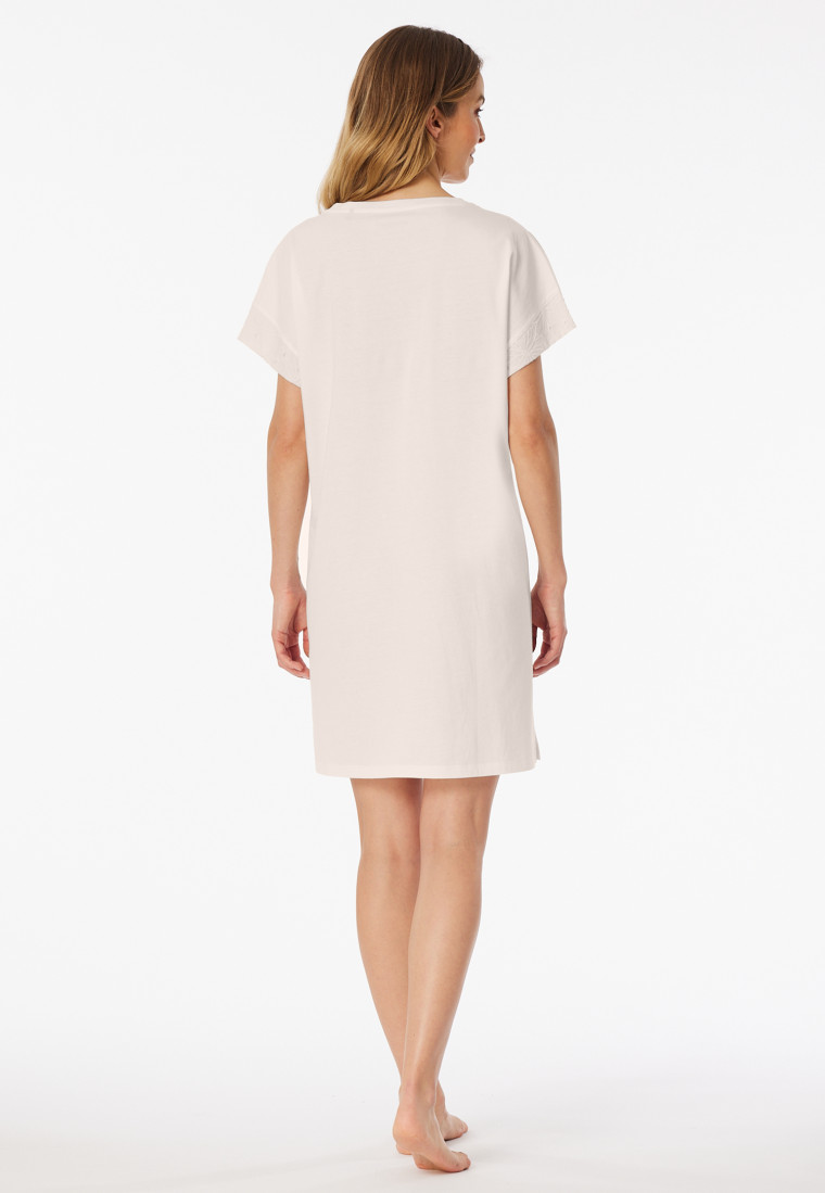 Camicia da notte breve off-white - Casual Nightwear