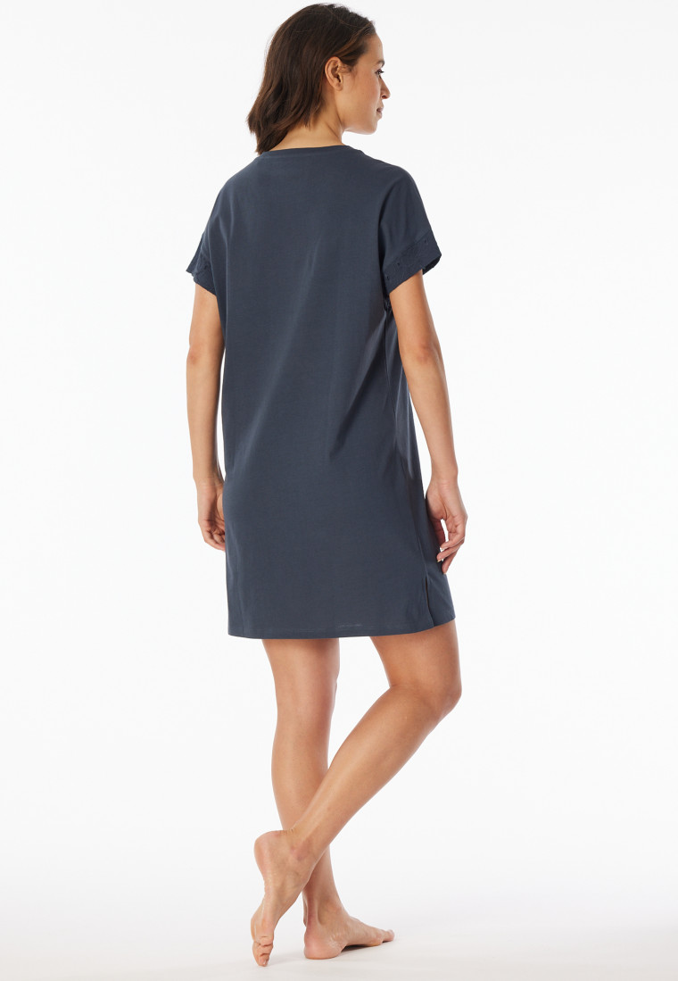 Camicia da notte corta grafite - Casual Nightwear