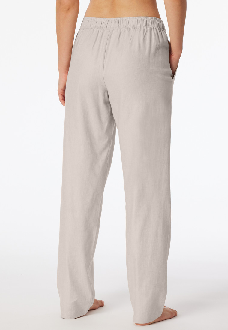Hose lang Leinen LENZING™ ECOVERO™ Viskose off-white - Mix+Relax