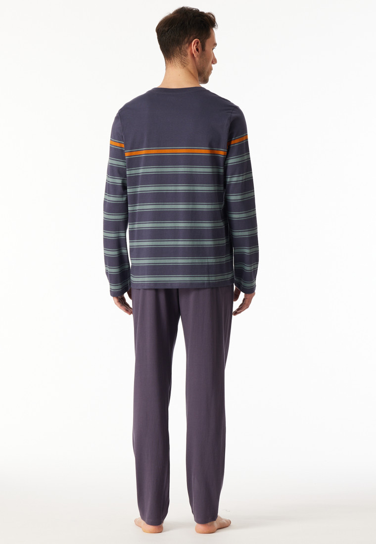 Pyjamas long pyjamas striping graphite - Casual Nightwear