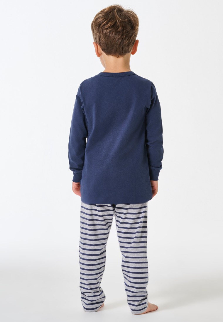 Pyjama long rayures bleu foncé - Kids Nightwear