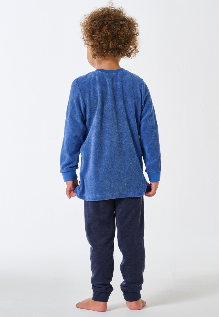 Pyjama long tissu éponge poignet renard bleu - Kids Nightwear