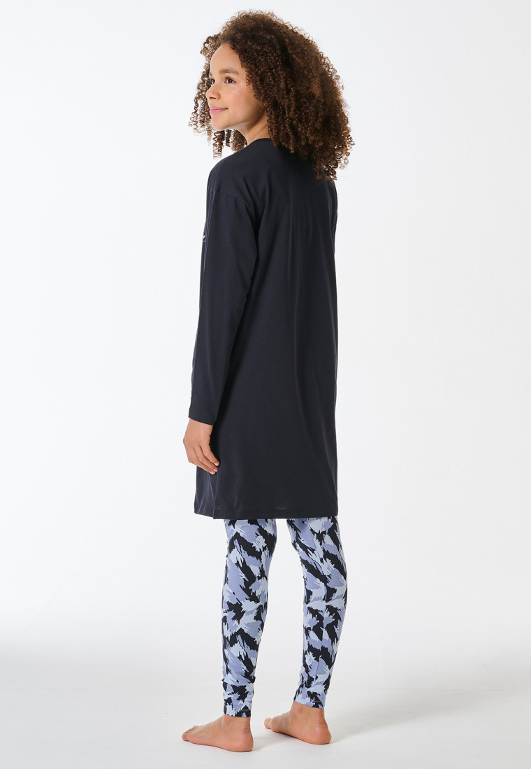 Pyjamas long pyjamas leggings cat navy - Teens Nightwear