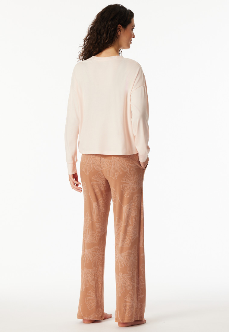 Pyjama long interlock champagne - Modern Nightwear