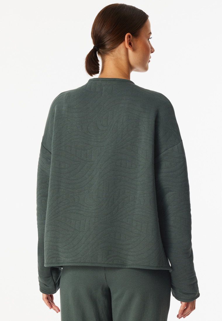 Giacca jacquard con tasche verde scuro - Mix+ Relax