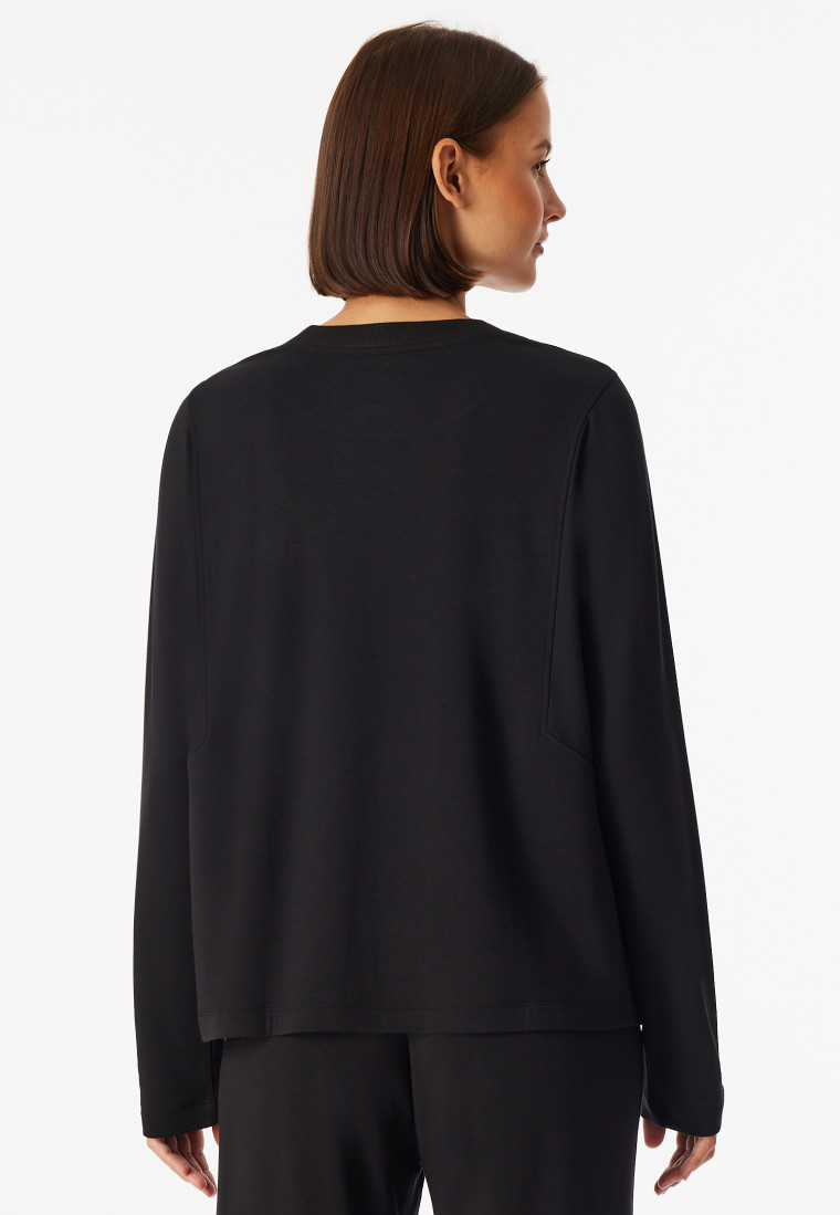 Sweatshirt langarm wärmend schwarz - Mix+Realx