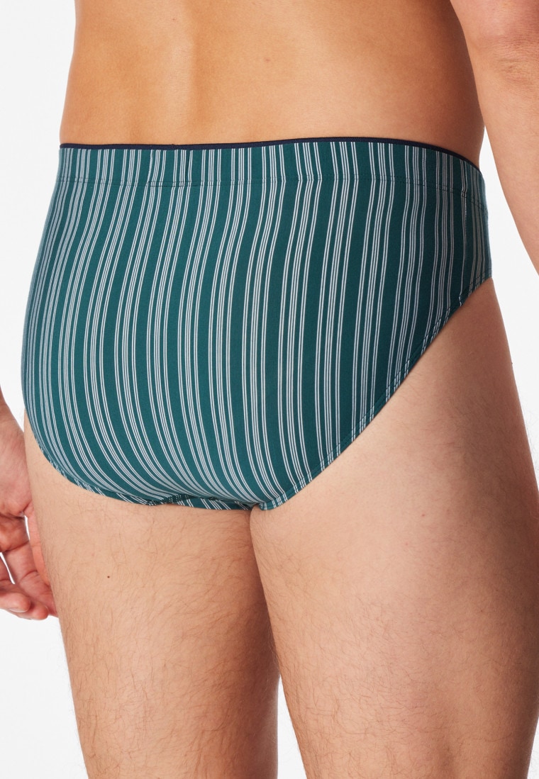 Supermini briefs green striped - Long Life Soft