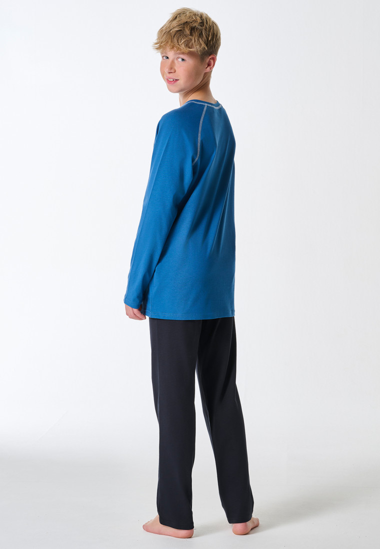 Pyjama long vélo bleu - Teens Nightwear