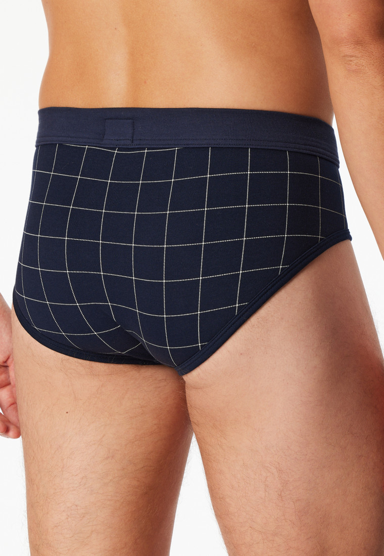 Sportslip Feininterlock Eingriff gemustert nachtblau - Fine Interlock