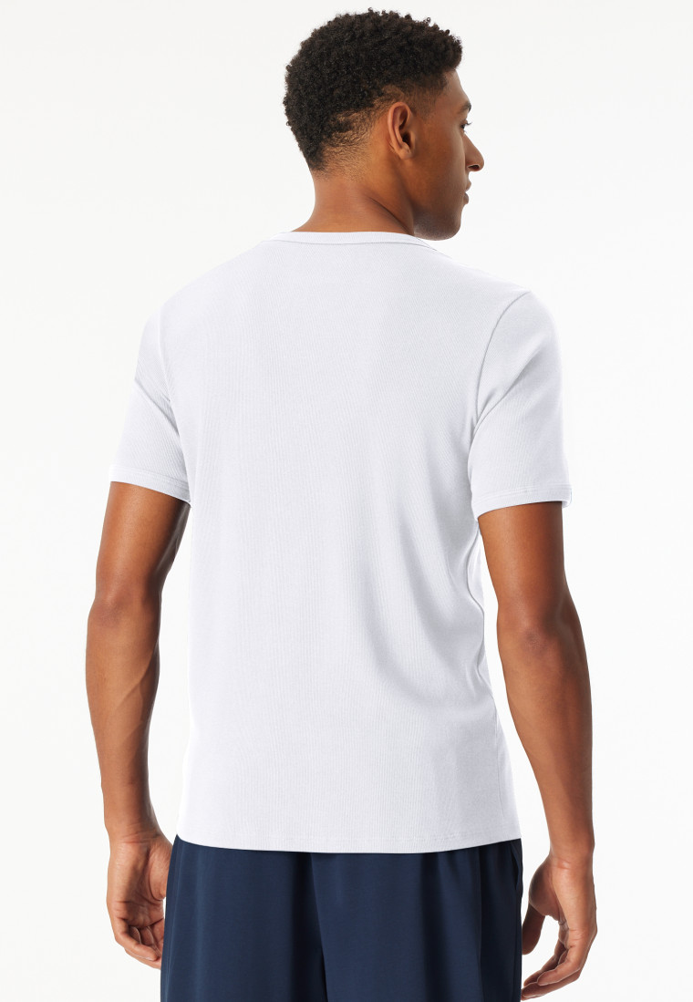 Shirt kurzarm Doppelripp weiß - SCHIESSER 150 Years